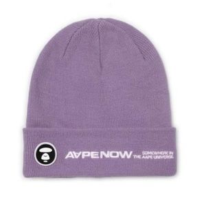 AAPE NOW KNIT CAP BEANIE purple or beige color